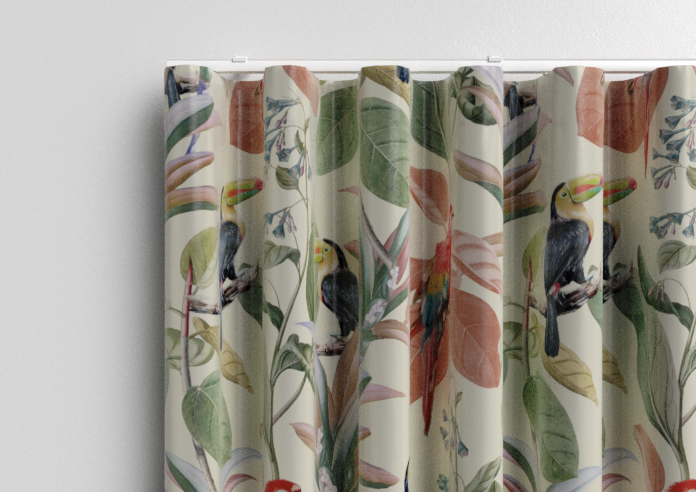 Parakeet Faux Silk, Pink Lotus - Made to Measure Curtain - Image 13